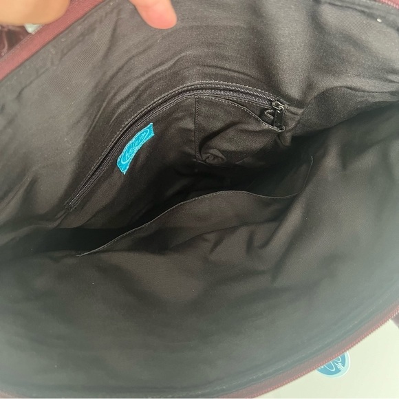 HELEN WELSH Leather Tote/Fold-over Purse in Oxblood BNWT — GORGEOUS!!! - Picture 3 of 5